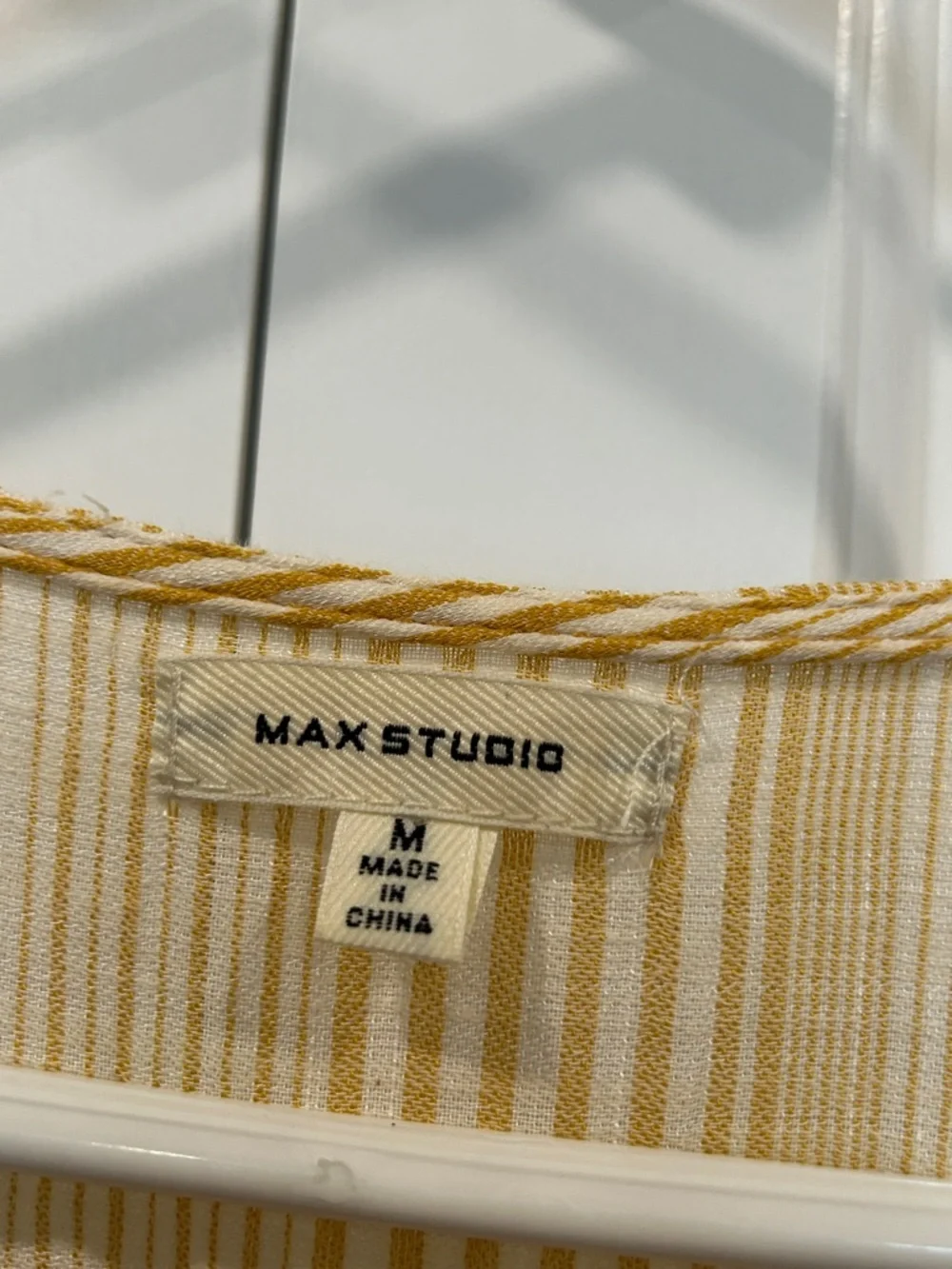 Max Studio Women’s Striped Yellow White Side Ties Tiered Tank Maxi Midi Dress - Picture 7 of 8
